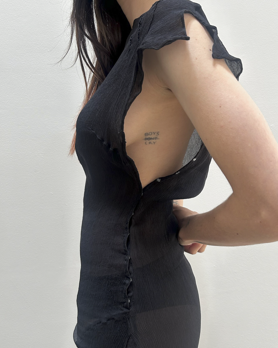 Alessandro Dell'Acqua Sheer Asymmetrical Dress