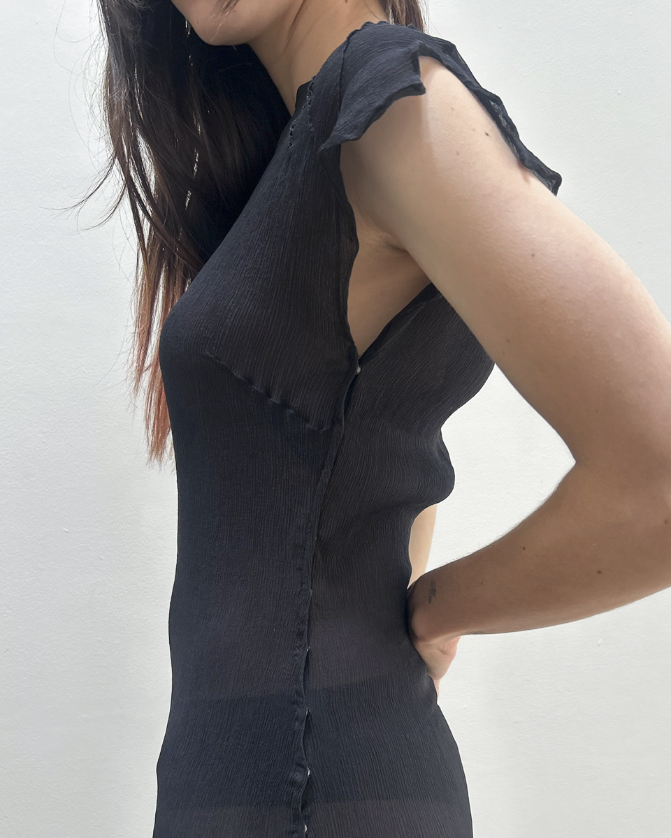 Alessandro Dell'Acqua Sheer Asymmetrical Dress