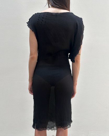 Alessandro Dell'Acqua Sheer Asymmetrical Dress