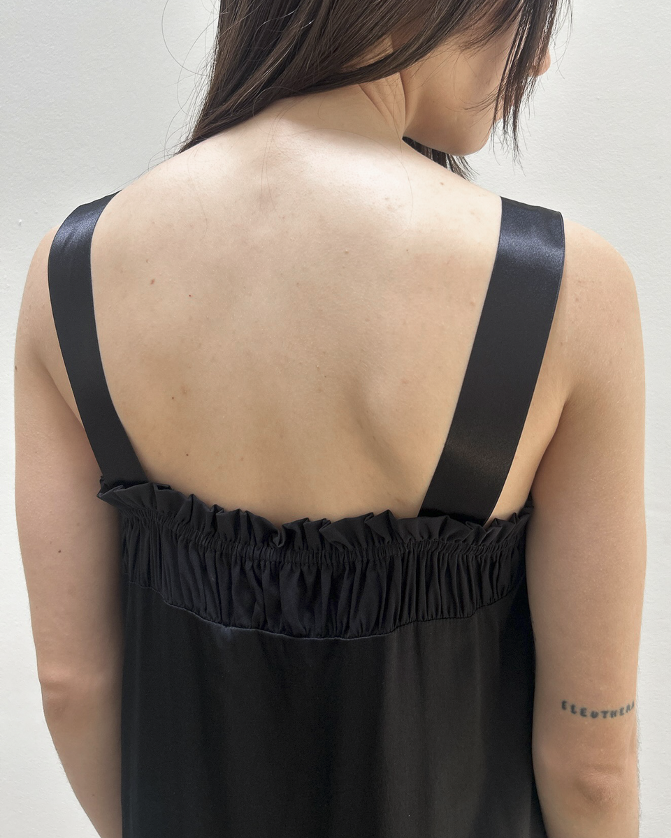 Anna Molinari Silk Ruffle Pleated Dress