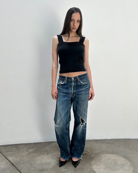 Sugar Cane Distressed Denim