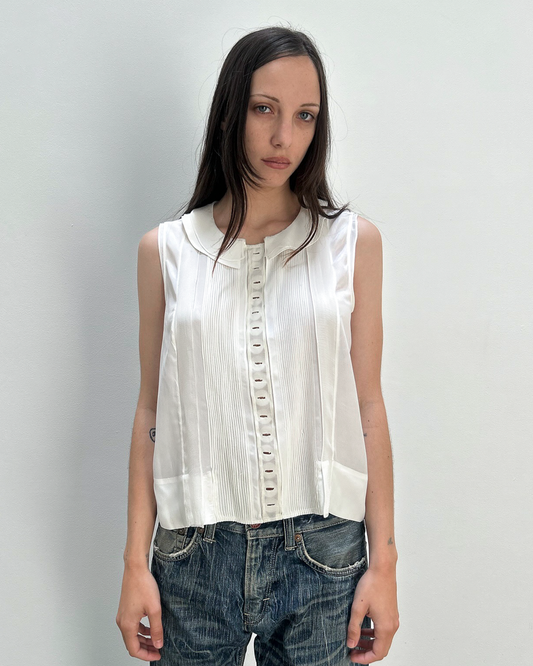 Chloé SS2007 Silk Pin-tuck Blouse