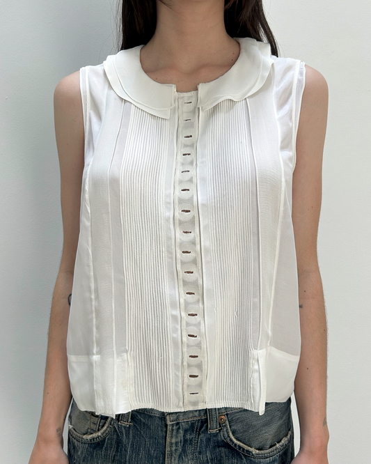 Chloé SS2007 Silk Pin-tuck Blouse