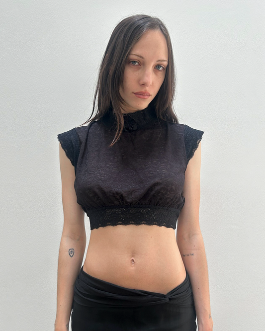 Oscar de la Renta Lace Crop Top