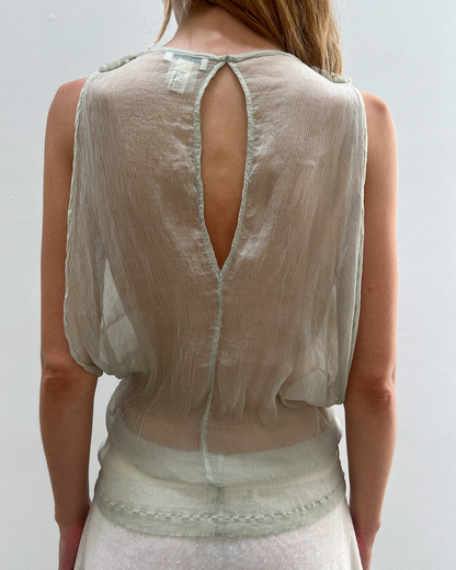 Dries Van Noten Sheer Draped Blouse