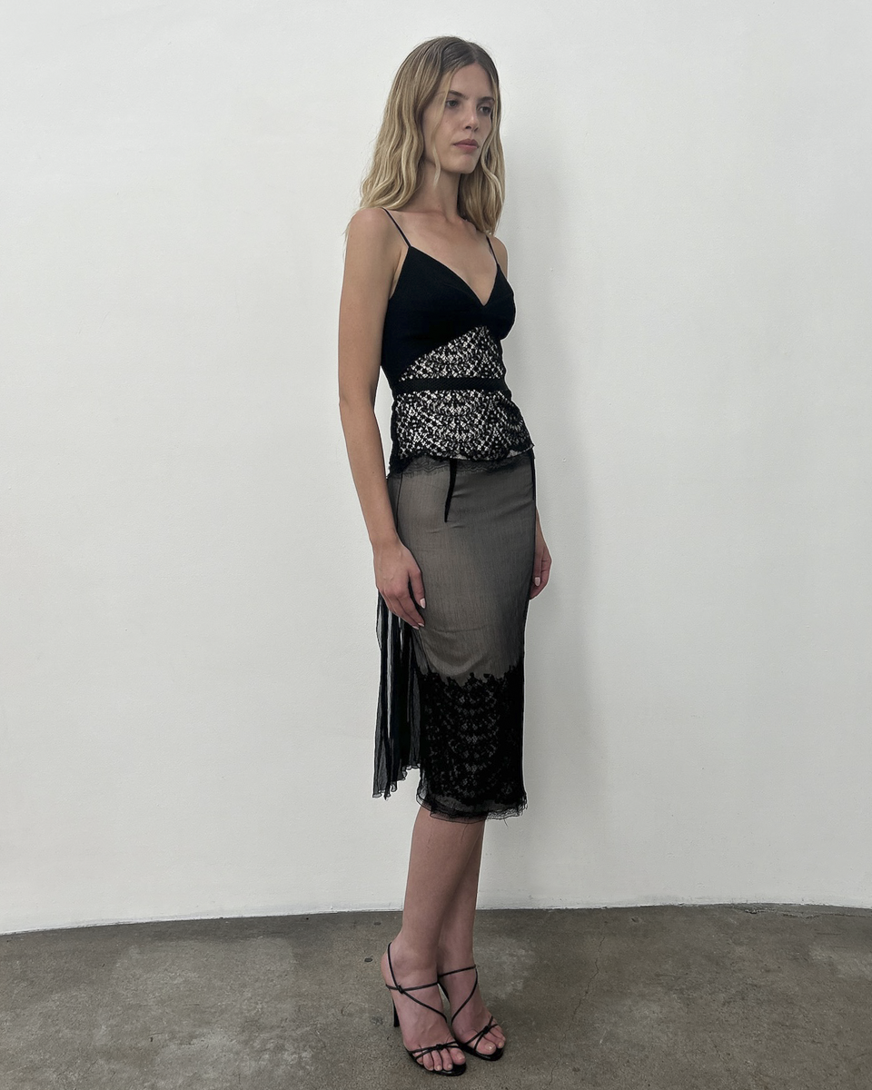 Alessandro Dell'Acqua Lace Top & Skirt Set