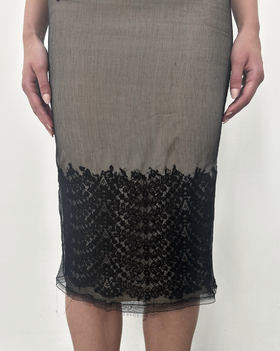 Alessandro Dell'Acqua Lace Top & Skirt Set