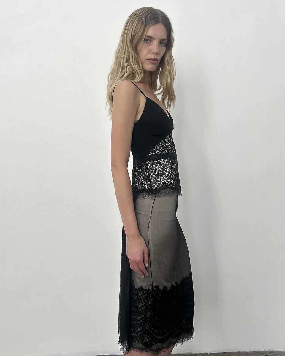 Alessandro Dell'Acqua Lace Top & Skirt Set