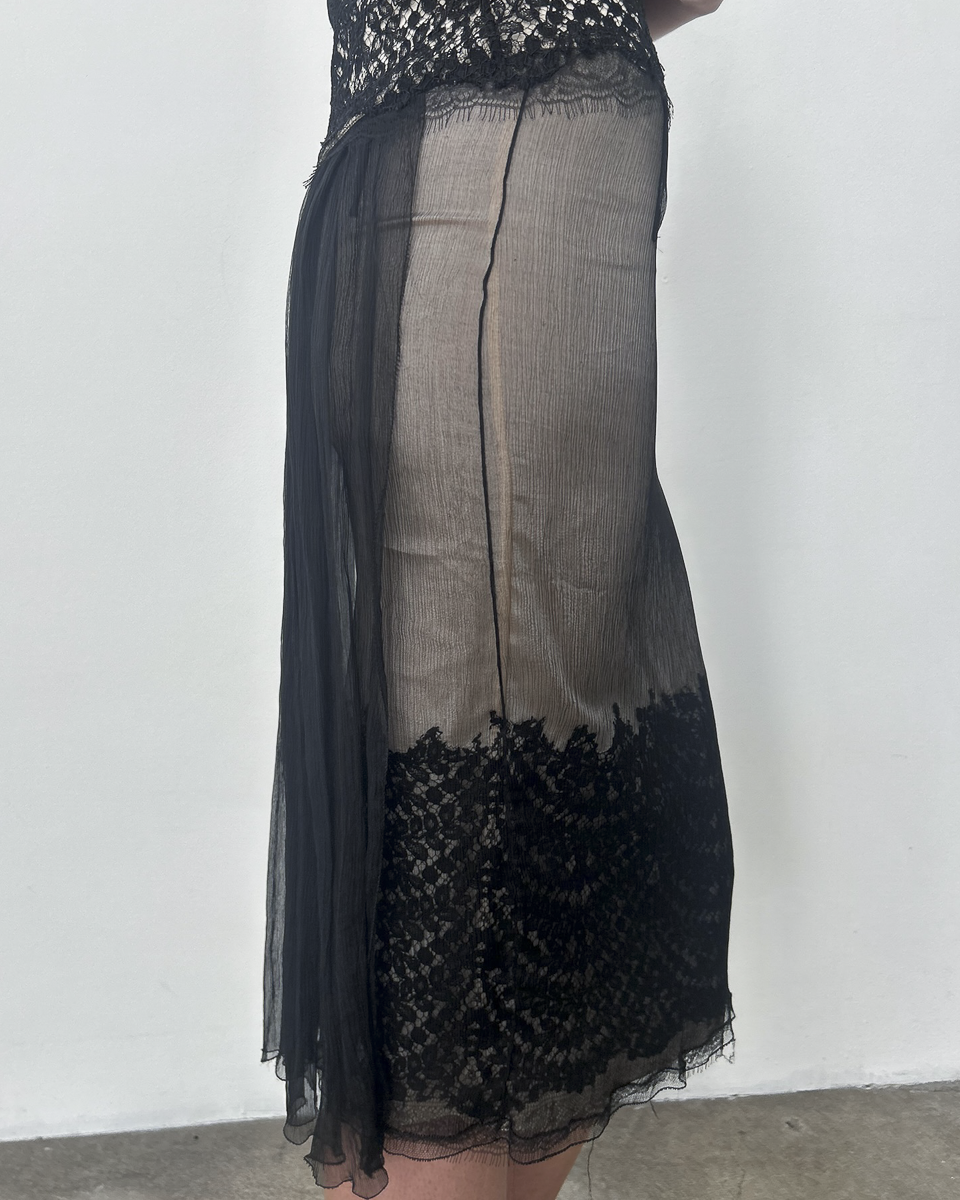 Alessandro Dell'Acqua Lace Top & Skirt Set
