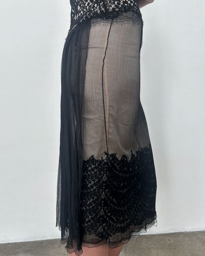 Alessandro Dell'Acqua Lace Top & Skirt Set