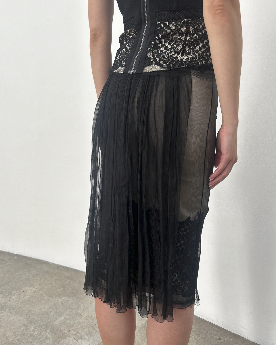 Alessandro Dell'Acqua Lace Top & Skirt Set