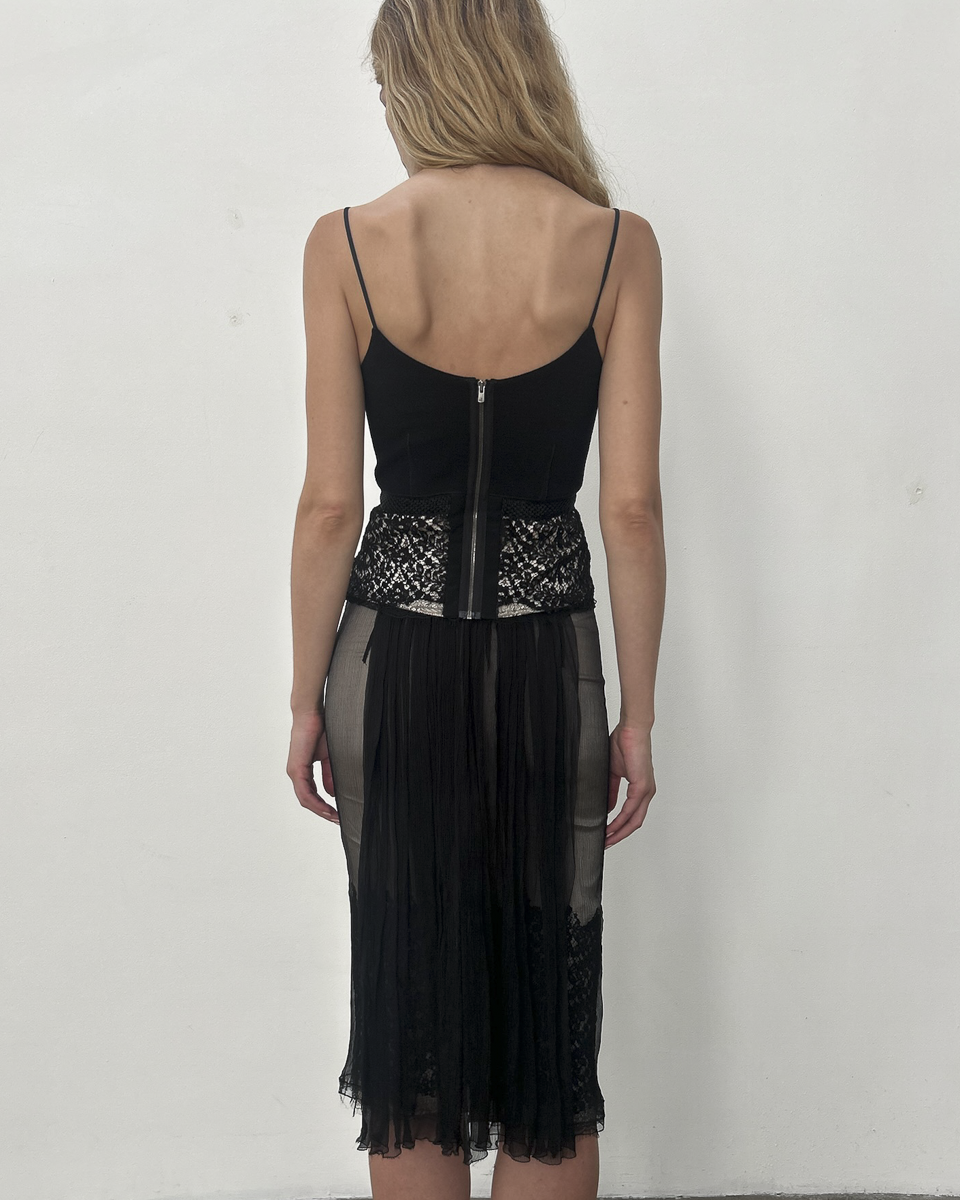 Alessandro Dell'Acqua Lace Top & Skirt Set