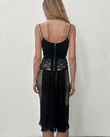 Alessandro Dell'Acqua Lace Top & Skirt Set
