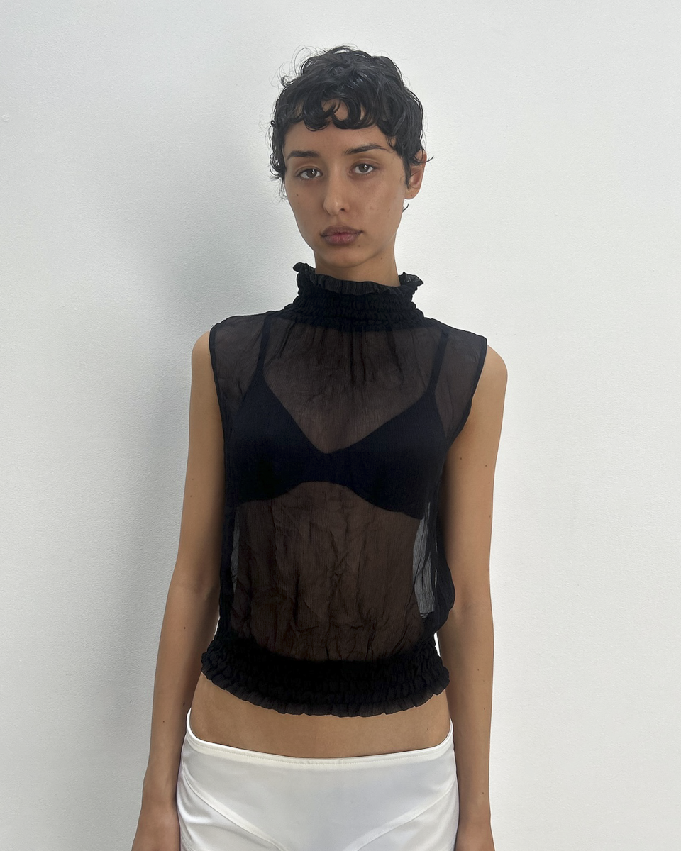 Patrizia Pepe Sheer Halter Neck