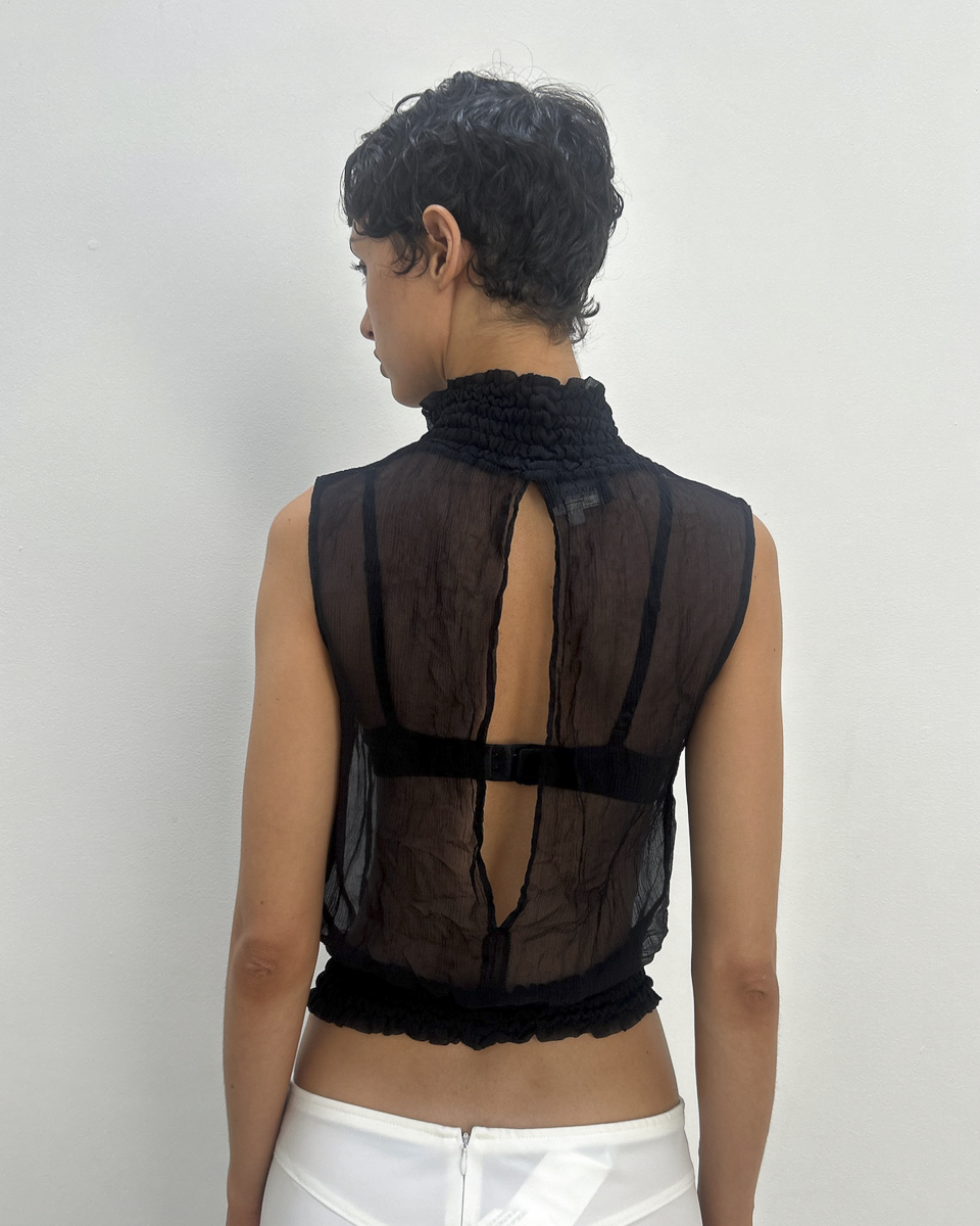 Patrizia Pepe Sheer Halter Neck