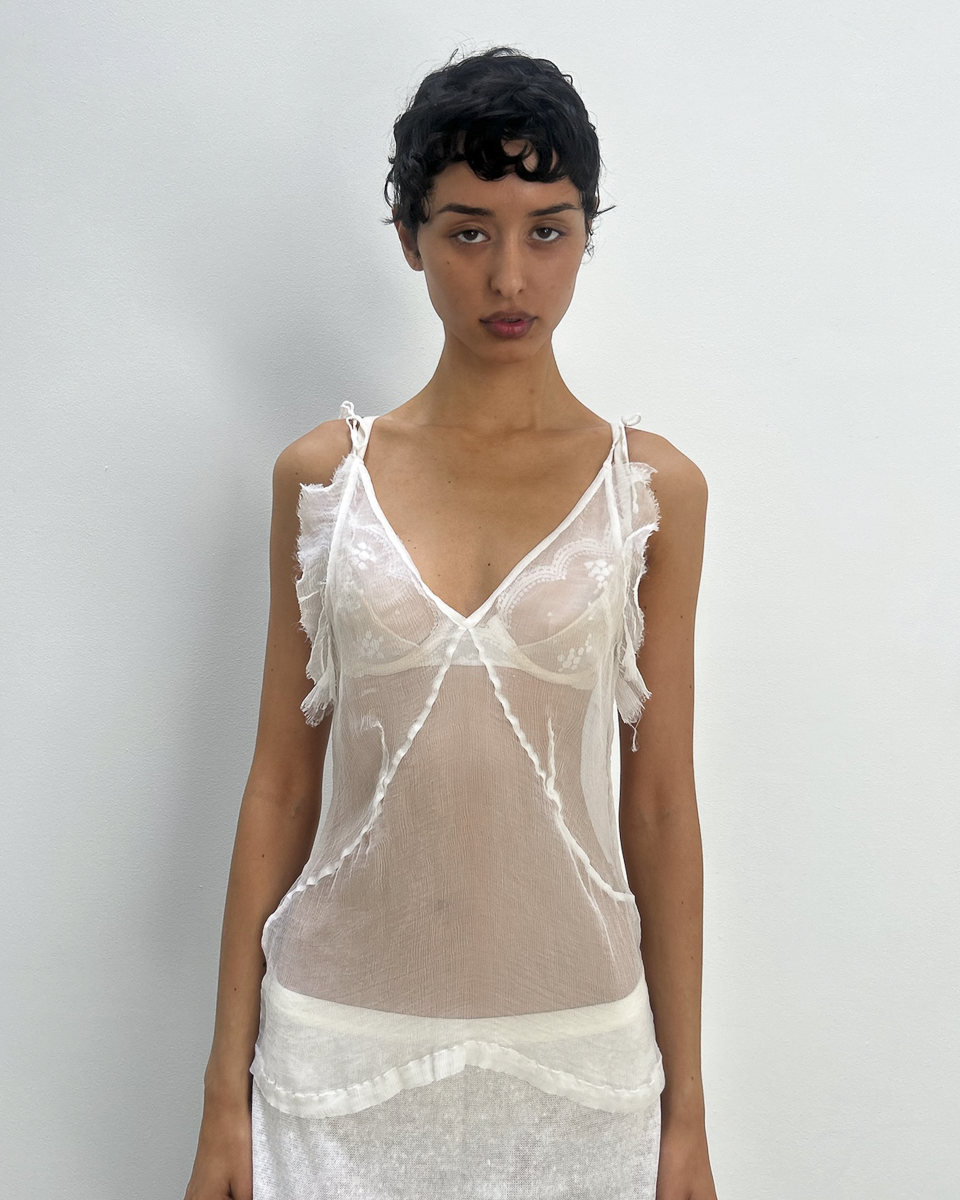 Dries Van Noten Silk Sheer Top