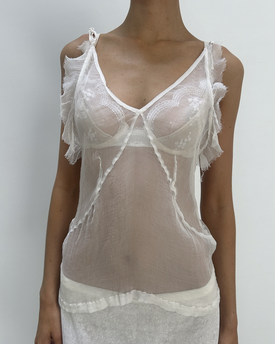 Dries Van Noten Silk Sheer Top