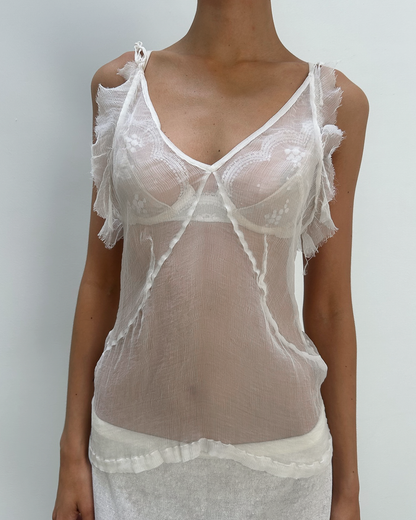 Dries Van Noten Silk Sheer Top