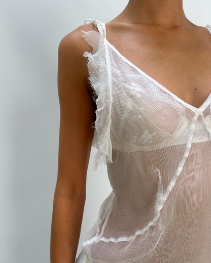 Dries Van Noten Silk Sheer Top