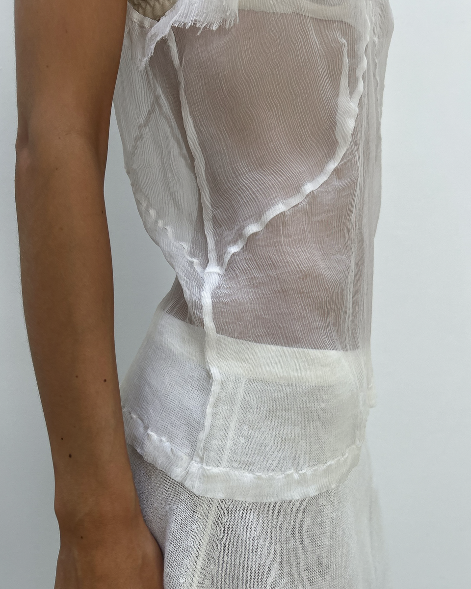 Dries Van Noten Silk Sheer Top