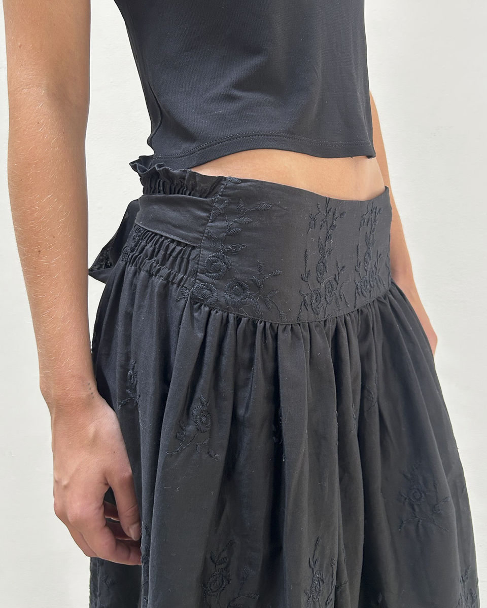 Blumarine Cotton Floral Skirt