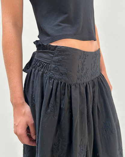 Blumarine Cotton Floral Skirt
