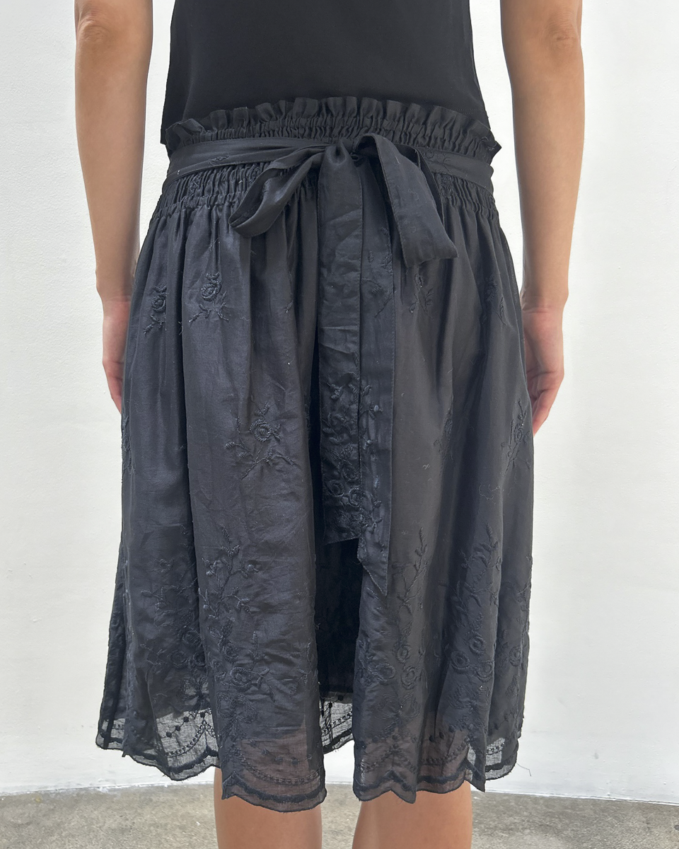 Blumarine Cotton Floral Skirt