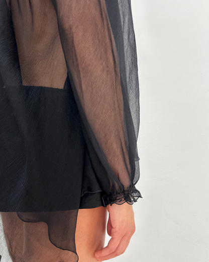 Alberta Ferretti Sheer Silk Blouse
