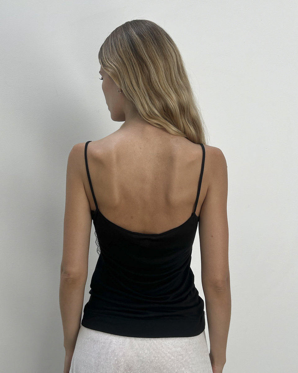 Antonio Berardi Lace Ruffle Tank Top