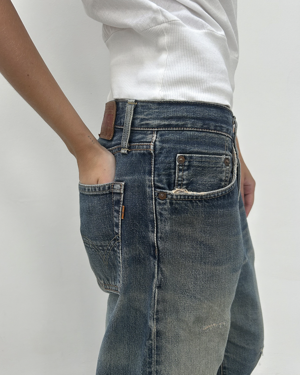 Edwin 505 Selvedge 34/33 Repaired Denim