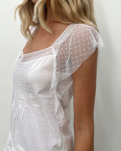 Vanessa Bruno Cotton Pointelle Top