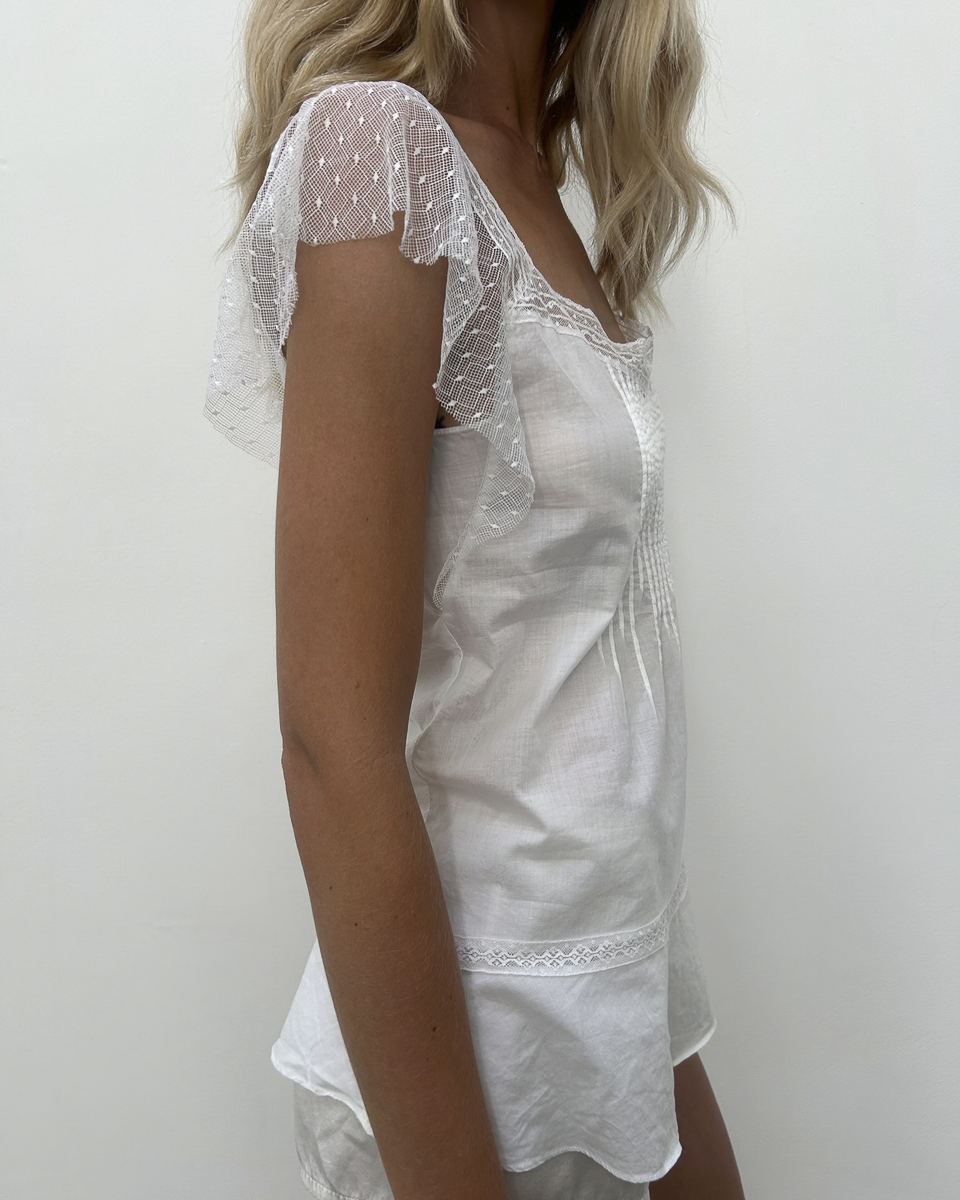 Vanessa Bruno Cotton Pointelle Top