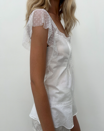 Vanessa Bruno Cotton Pointelle Top
