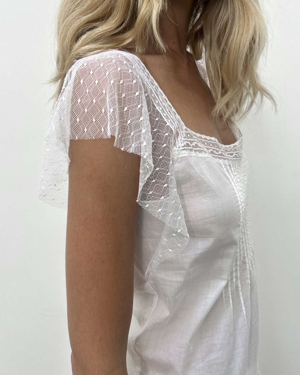 Vanessa Bruno Cotton Pointelle Top