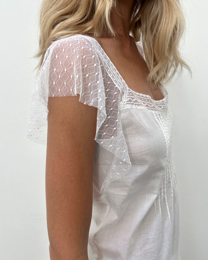 Vanessa Bruno Cotton Pointelle Top