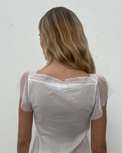 Vanessa Bruno Cotton Pointelle Top