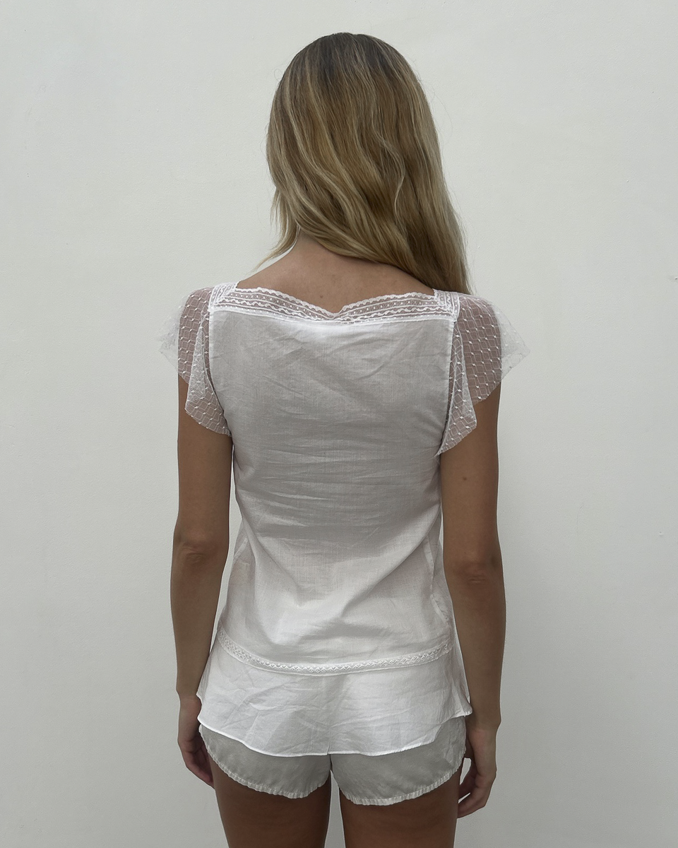 Vanessa Bruno Cotton Pointelle Top