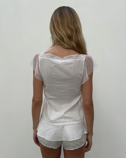 Vanessa Bruno Cotton Pointelle Top
