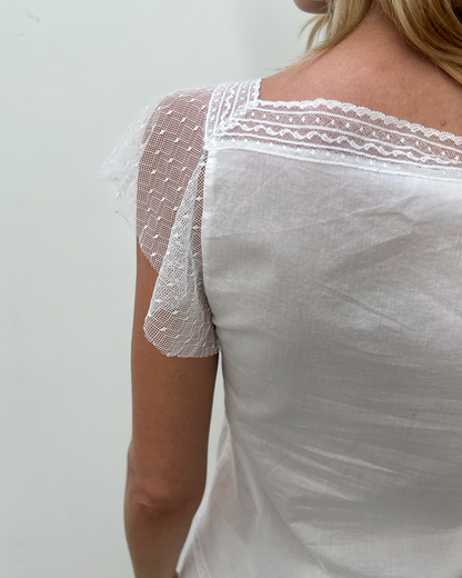 Vanessa Bruno Cotton Pointelle Top