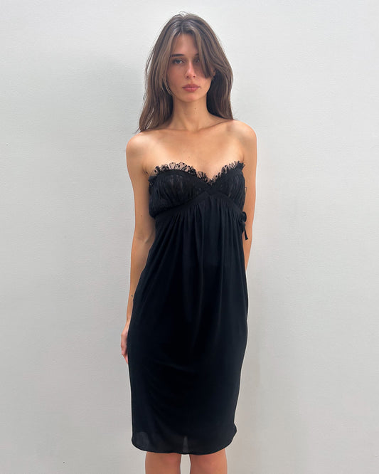 Giambattista Valli Strapless Silk Dress
