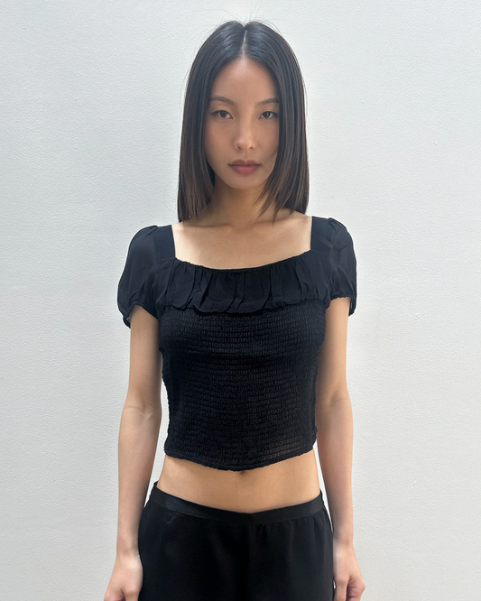 Emporio Armani Sheer Silk Babydoll Top
