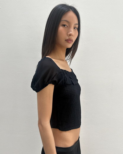 Emporio Armani Sheer Silk Babydoll Top
