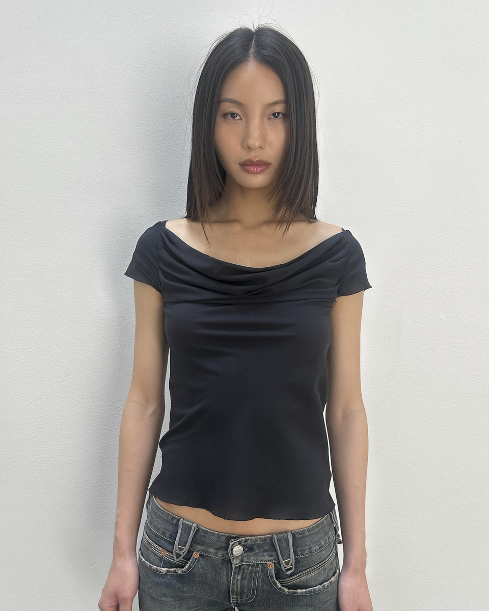 Anna Molinari Cowl Neck Top
