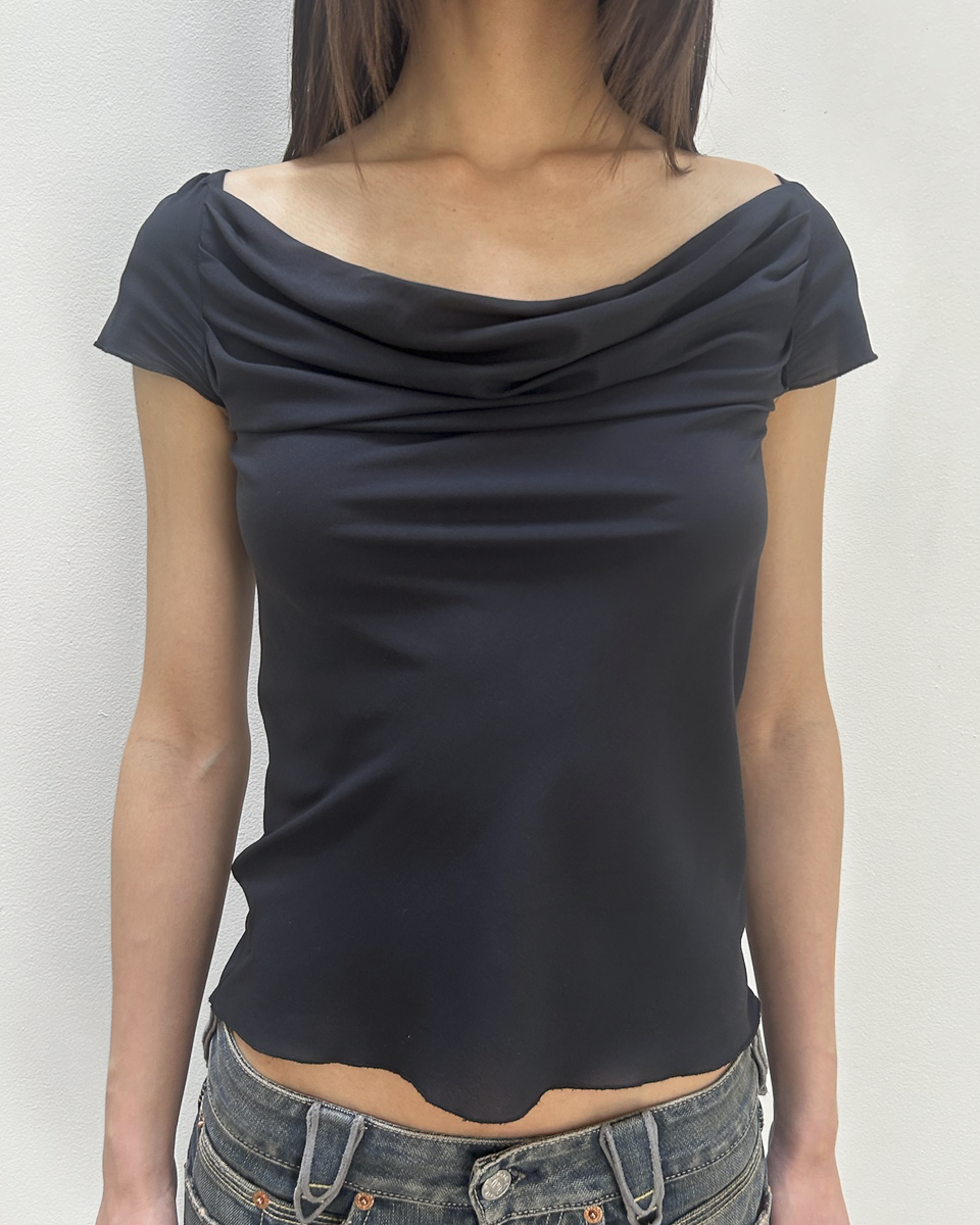 Anna Molinari Cowl Neck Top