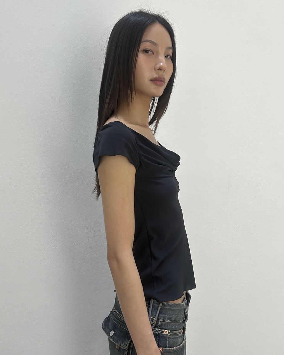 Anna Molinari Cowl Neck Top