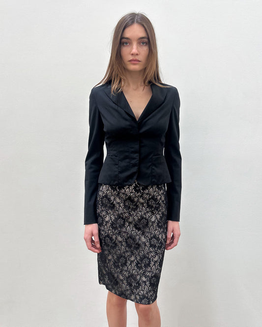 Alessandro Dell'Acqua Lace Pencil Skirt
