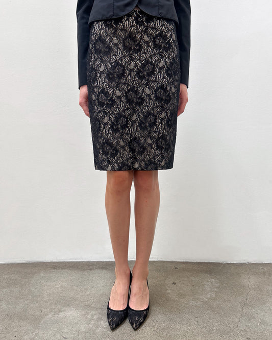 Alessandro Dell'Acqua Lace Pencil Skirt