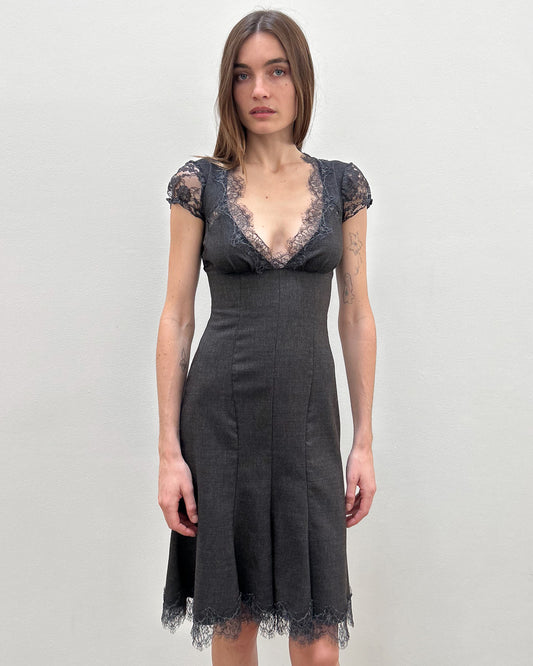 Paola Frani Lace Pencil Dress