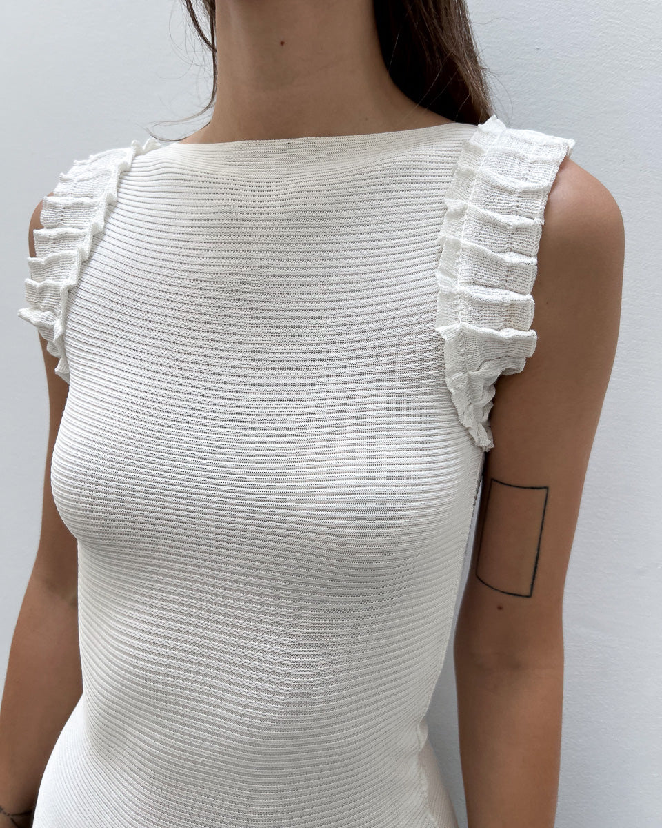 Emporio Armani Ruffle Sleeve Top