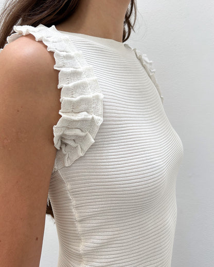 Emporio Armani Ruffle Sleeve Top